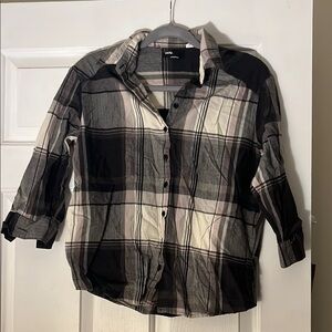 Plaid Button-Up Shirt